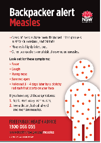 Measles alert for backpackers