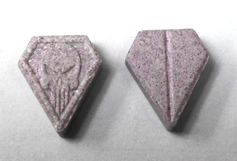 The purple -grey 'Punisher'skull design tablets 