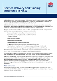 Service delivery and funding structures in NSW