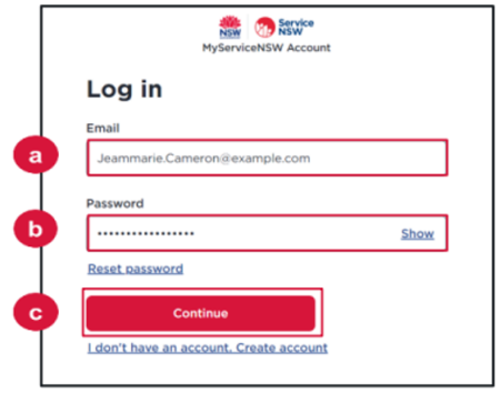 Screenshot of the Login page of the online consent portal for school vaccination program