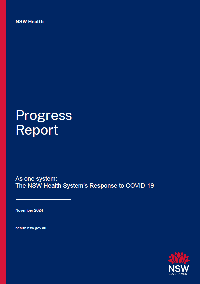 Progress Report - November 2024 - As one system: The NSW Health system&#39;s response to COVID-19