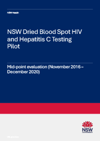 NSW Dried Blood Spot HIV and Hepatitis C Testing Pilot: Mid-Point Evaluation, November 2016 – December 2020