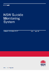 Front page of the NSW Suicide Monitoring System Report for data to October 2024